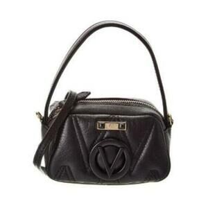 Valentino by Mario Black/Gold Tinette Diamond Shoulder Bag Purse